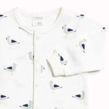 "seagulls" print on off-white sleeper | petit lem
