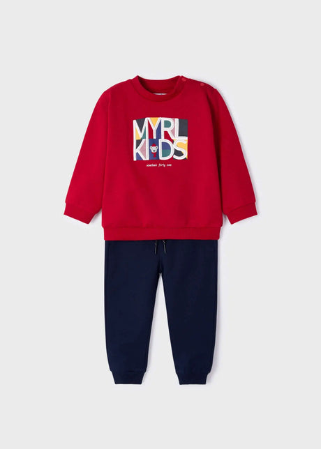 2-piece embroidered tracksuit baby boy | mayoral