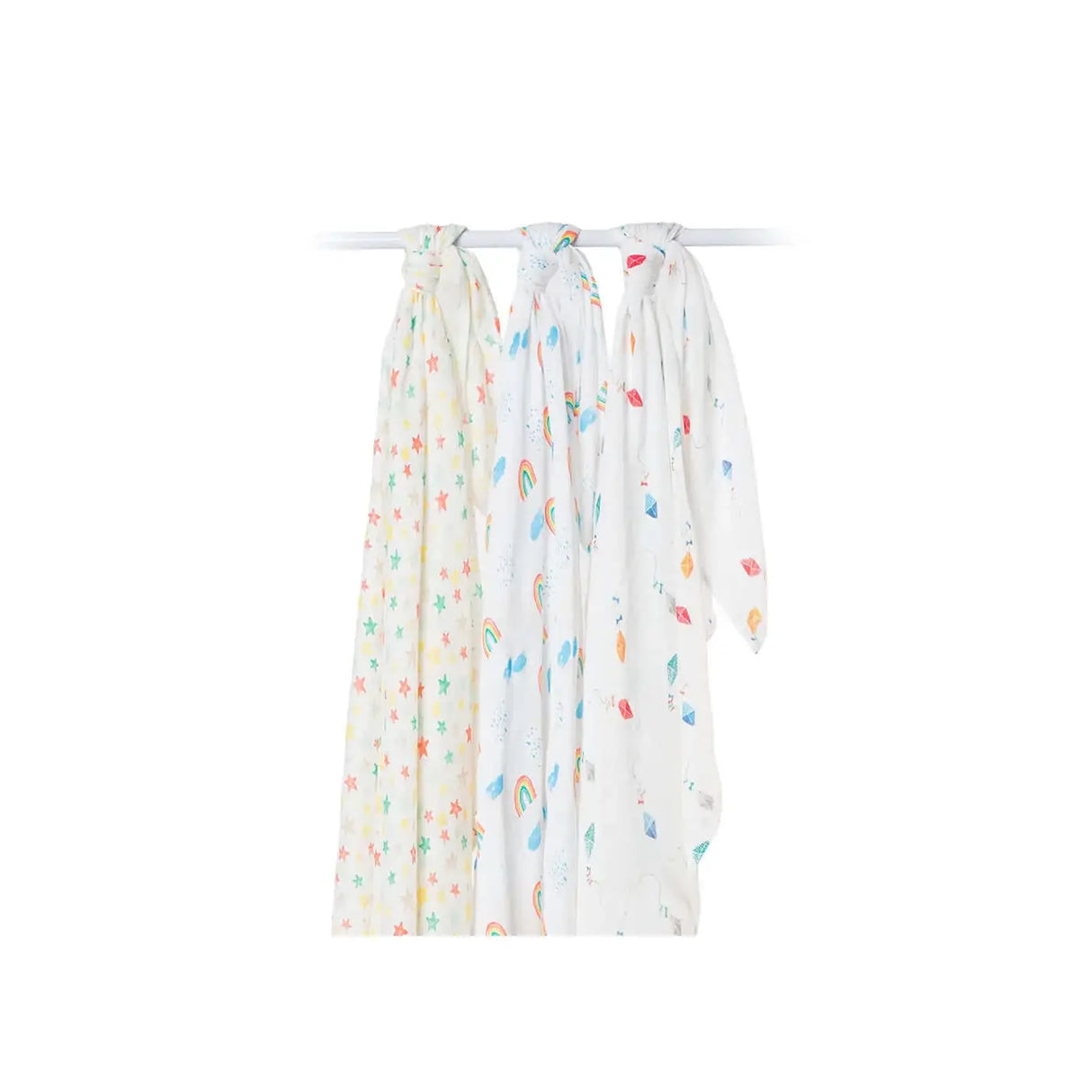 3 pack of bamboo swaddle - high in the sky | lulujo