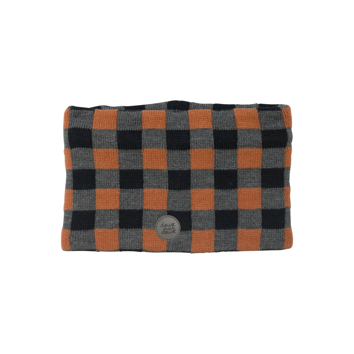 Baby Boys' Knit Necktube With Checked Print | DEUX PAR DEUX - DEUX PAR DEUX