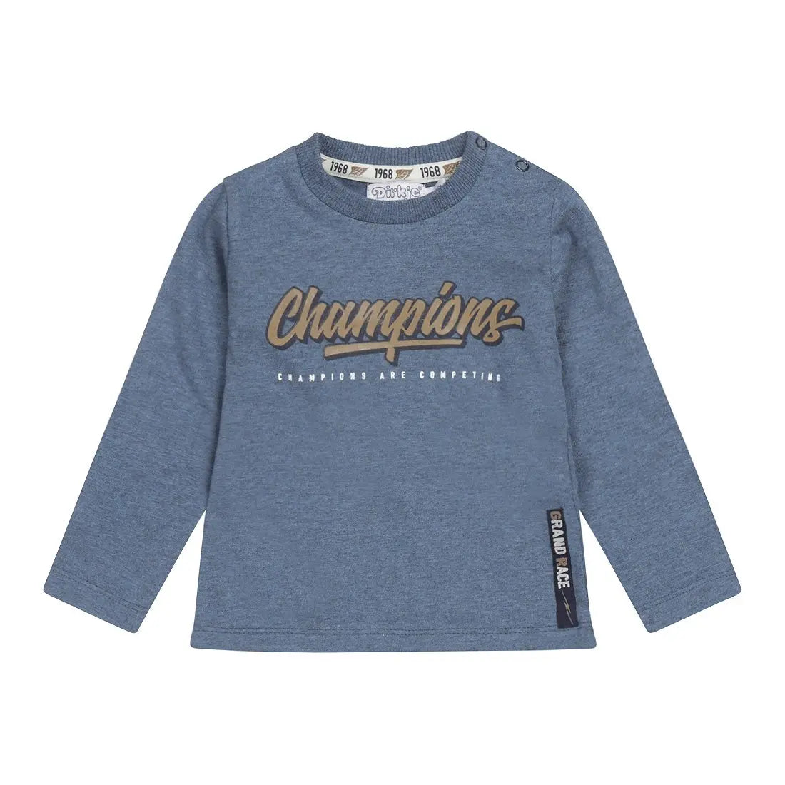 Baby Boys Shirt Blue Melange Champions | Dirkje - Dirkje