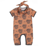 Baby Boys Suit Rust Brown Pirate Print | Dirkje - Jenni Kidz
