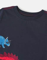 Boy Archie Applique Short Sleeve T-shirt Dino | Joules - Jenni Kidz