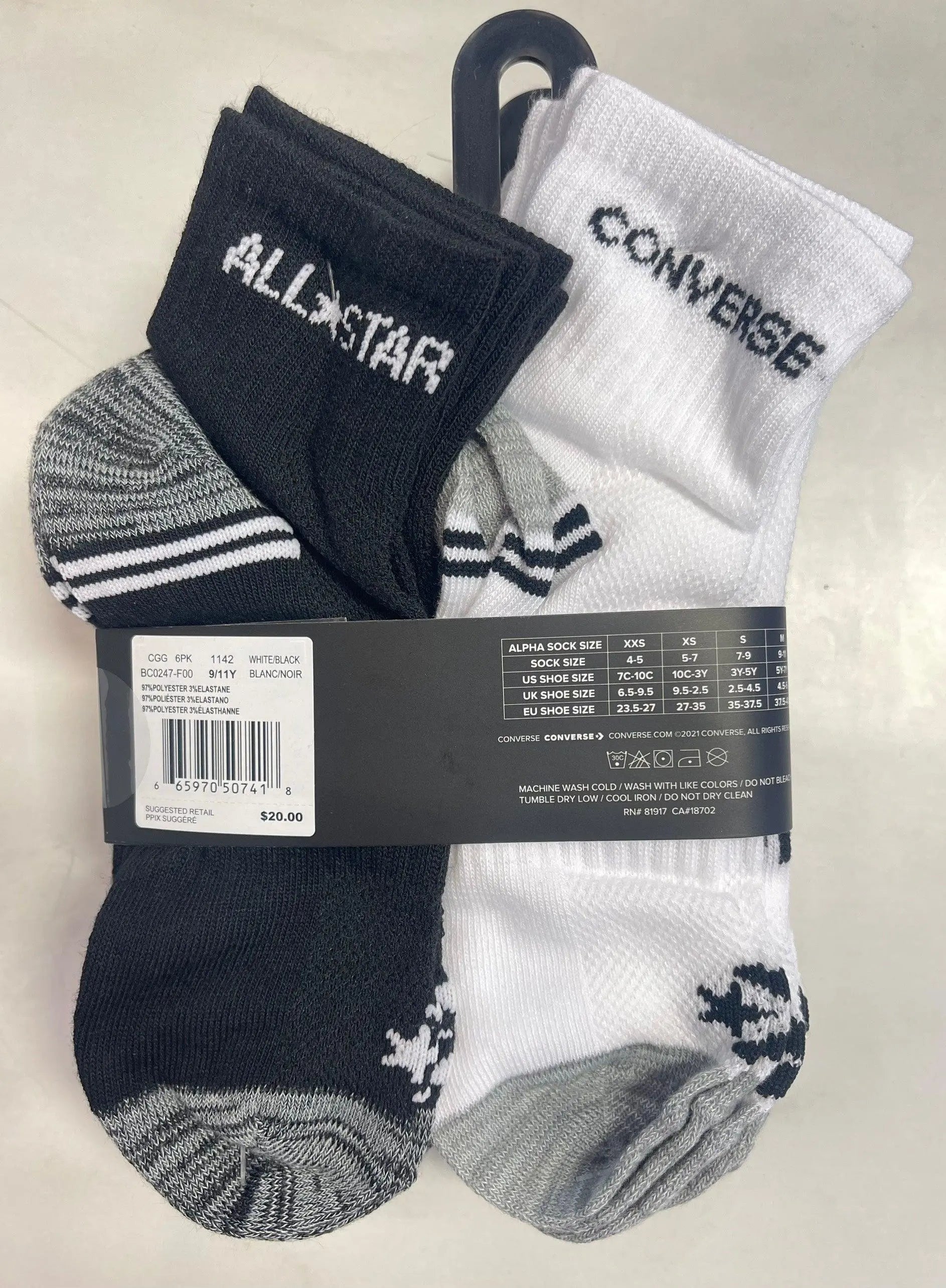 Converse 6 pack socks best sale