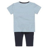 Boys Baby Set T-shirt and Pants Light Blue Glasses | Dirkje - Jenni Kidz