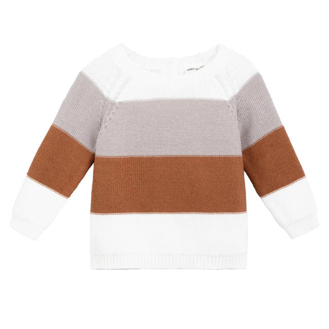 Colorblock Knit Sweater | Miles The Label - Jenni Kidz