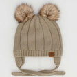 Cotton Kint Pom Pom Hat - Cashmere | CALIKIDS - Jenni Kidz