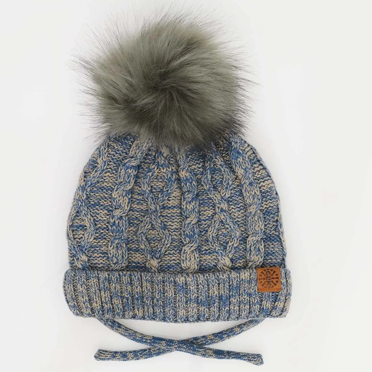 Cotton Knit Pompom Hat - Midnight Blue | CALIKIDS - Jenni Kidz