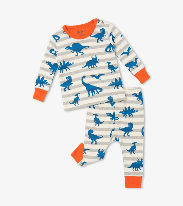 Dino Silhouettes Organic Cotton Baby Pajama Set | Hatley - Jenni Kidz