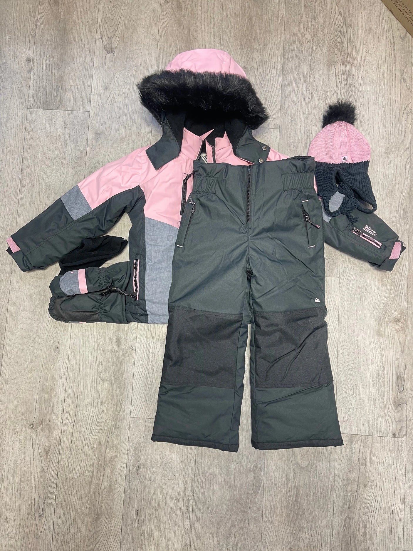 Girl's Snowsuit 5 PCS Set - Cameo Pink | Blizz - Blizz