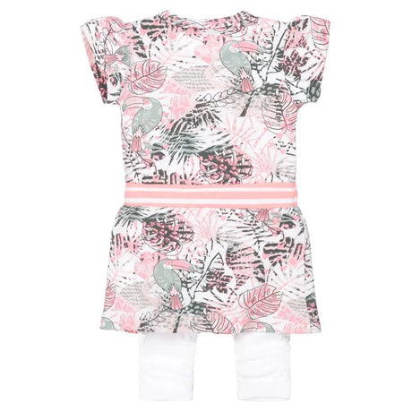 Girls Baby Set With Dress and Legging White Cockatoo | Dirkje - Jenni Kidz