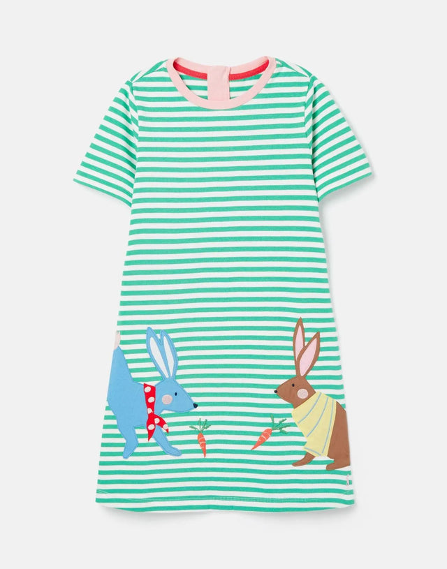 Girls Rosalee Short Sleeve A-Line Dress | Joules - Jenni Kidz