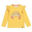 Girls Shirt Yellow Rainbow | Dirkje - Dirkje