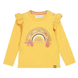 Girls Shirt Yellow Rainbow | Dirkje - Dirkje