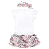 Girls baby Set With T-shirt and Skirt White Cockatoo | Dirkje - Jenni Kidz