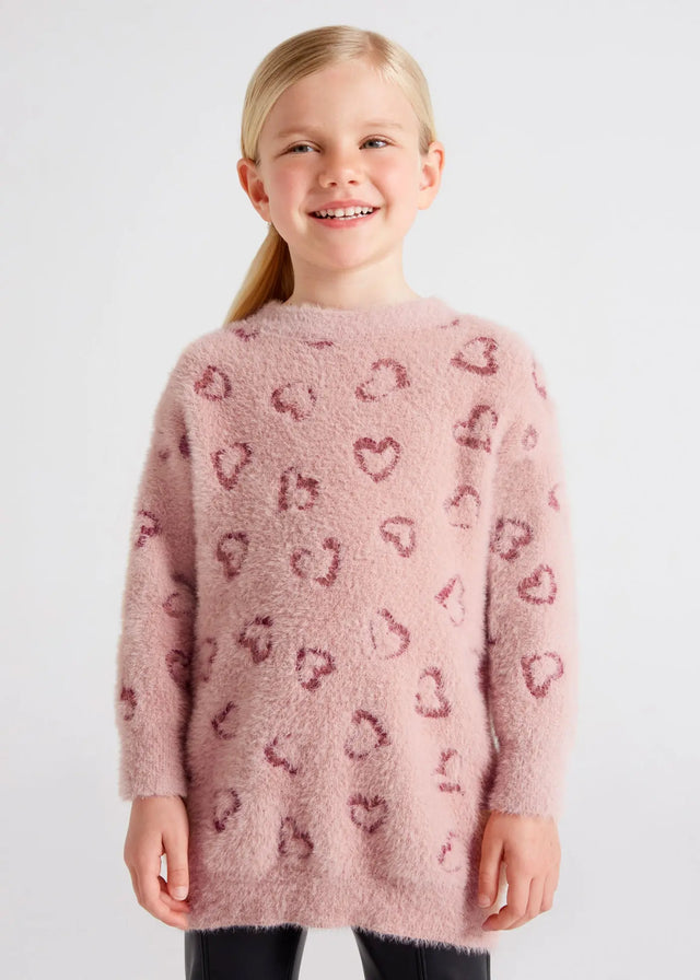 Heart Knitted Dress Girl | Mayoral - Mayoral