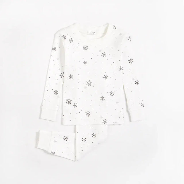 INFANT SNOWFLAKE PRINT Pajama Set - OFF WHITE | Petit Lem - Jenni Kidz