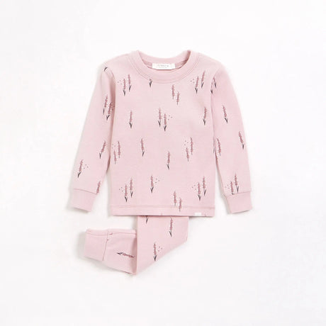 Lavender Print on Lilac Infant Pajama Set | Petit Lem - Jenni Kidz