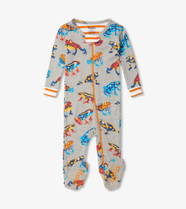 Leaping Frogs Organic Cotton Footed Coverall | Hatley - Jenni Kidz