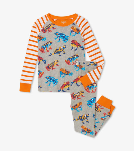 Leaping Frogs Organic Cotton Raglan Pajama Set | Hatley - Jenni Kidz