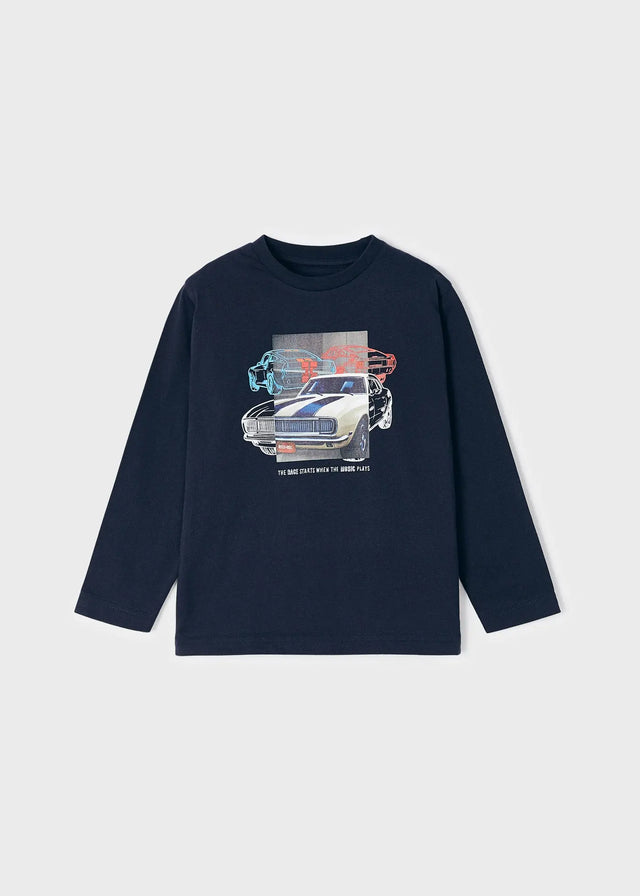 Long Sleeve T-shirt With Car Detail Boy | Mayoral - Mayoral