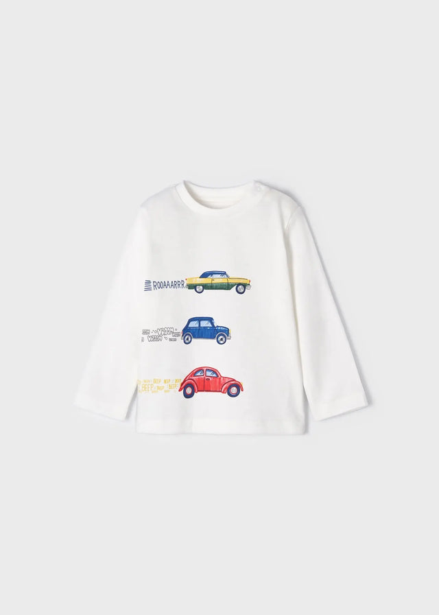 Long Sleeve Vehicles T-shirt Baby Boy | Mayoral - Mayoral