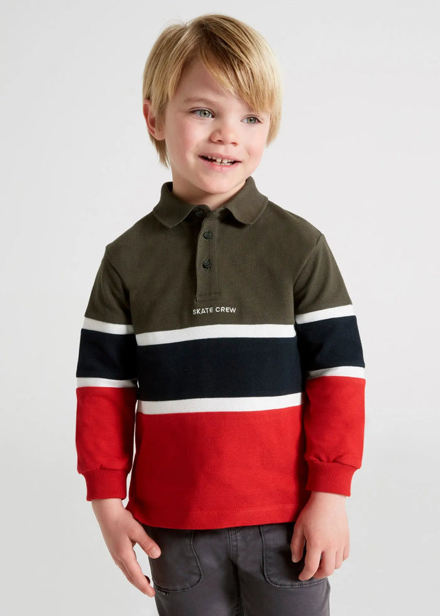 Long Sleeved Multi Color Polo Shirt Boy | Mayoral - Mayoral