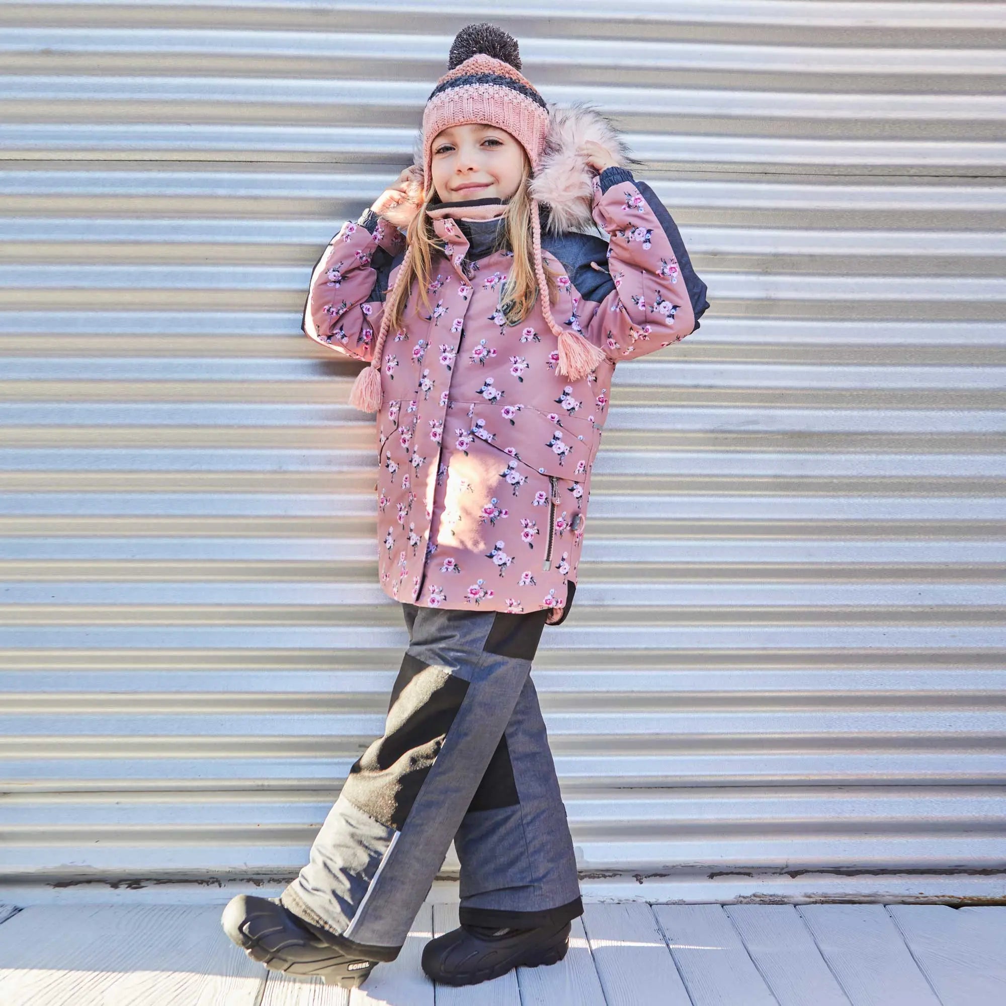 Mini Roses Two Piece Snowsuit With Printed Jacket – Jenni Kidz