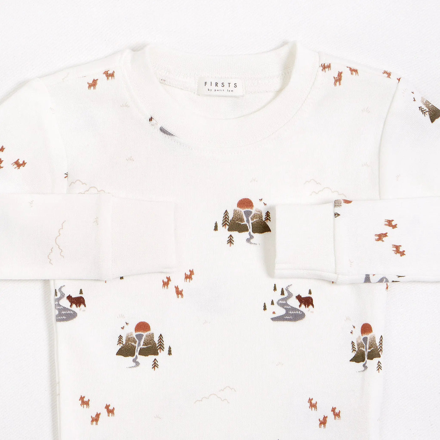 National Park Landscape Print on Infant Pyjama Set | Petit Lem - Jenni Kidz