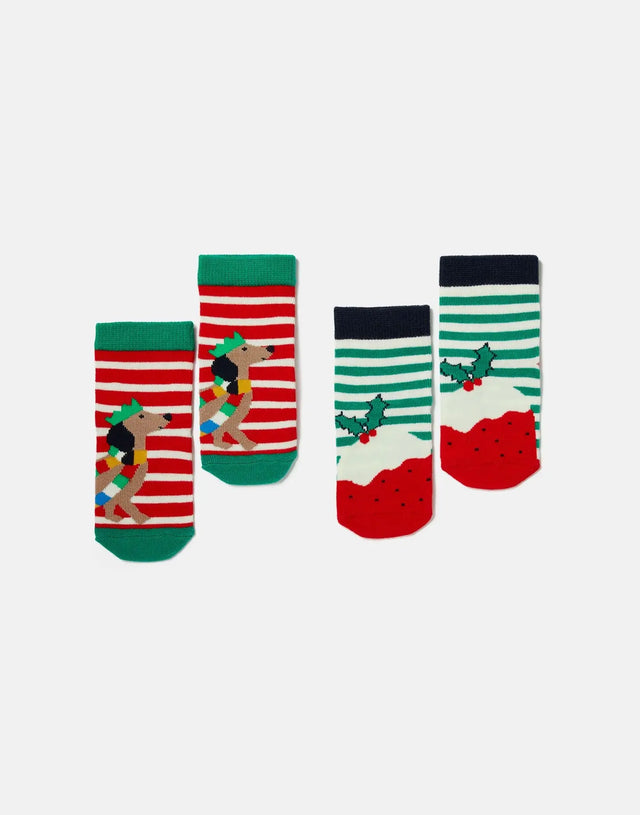 Neat Feet 2 Pack Of Socks - Pudding | Joules - Joules