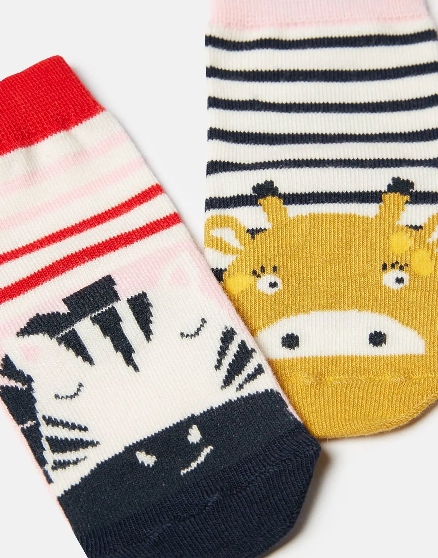 Neat Feet 2 Pack Of Socks Zebra Giraffe | Joules - Joules