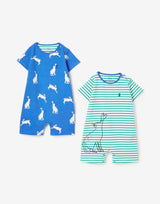 Patch Organically Grown Cotton 2 Pack Rompers | Joules - Joules