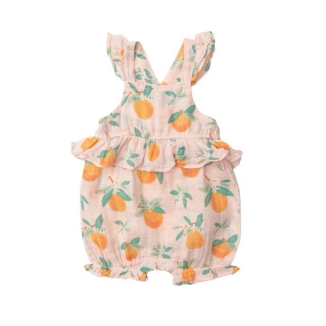 Peplum Shortie Sunsuit - Orange Blossom | Angel Dear - Jenni Kidz