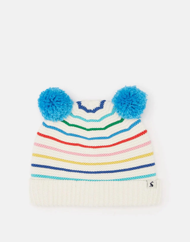 Pom Pom Organically Grown Cotton Knitted Hat | Joules - Joules