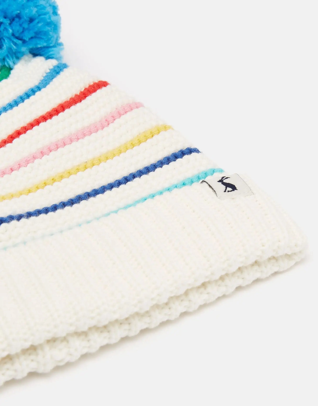 Pom Pom Organically Grown Cotton Knitted Hat | Joules - Joules