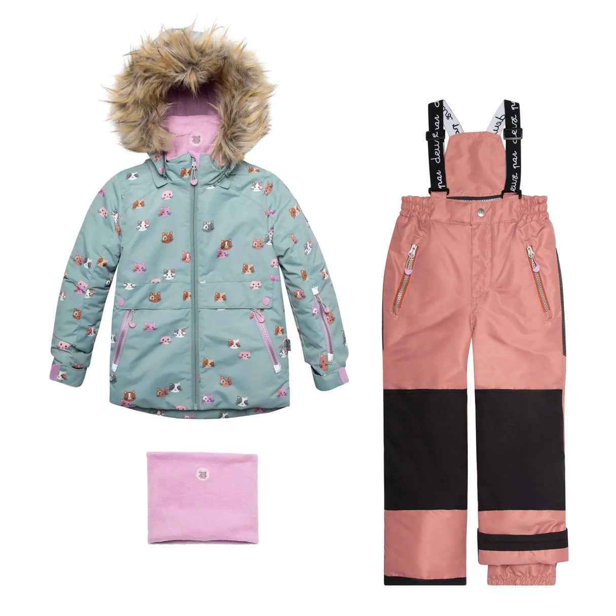 Girls 2 2025 piece snowsuit