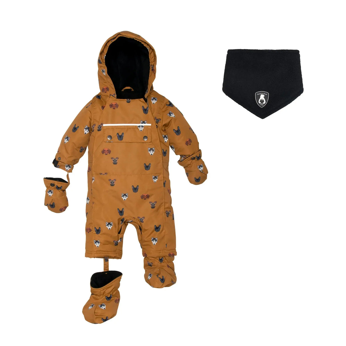 Buy Printed Little Dogs One Piece Baby Snowsuit Yellow DEUX PAR