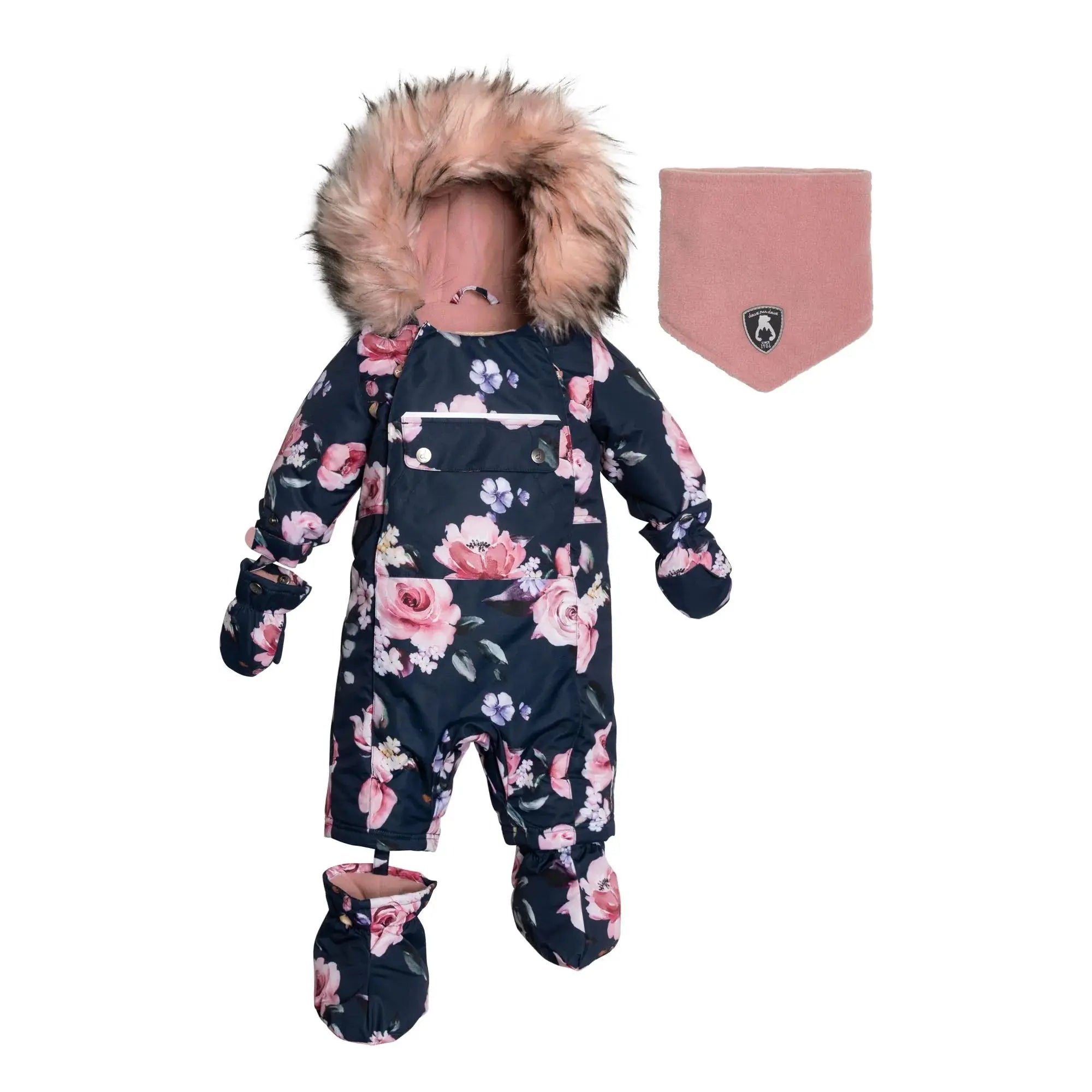 Baby girl 2025 snowsuit uk