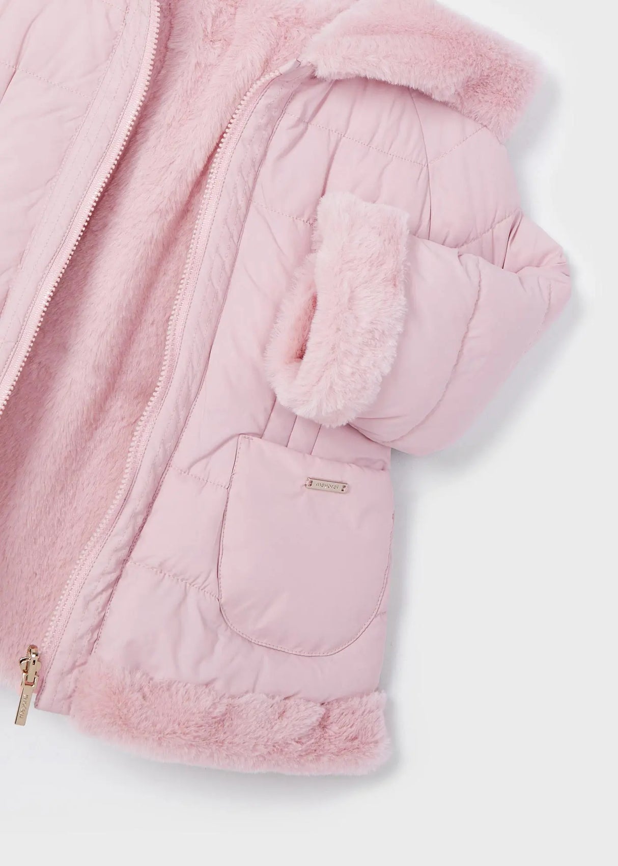 Reversible Faux Fur Jacket Baby Girl | Mayoral - Mayoral