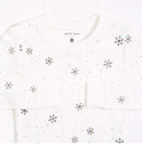 Snowflake Print On Off-White Pyjama Set | Petit Lem - Jenni Kidz