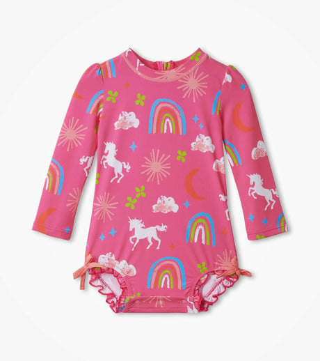 Unicorns & Rainbows Baby Rashguard Swimsuit | Hatley - Hatley