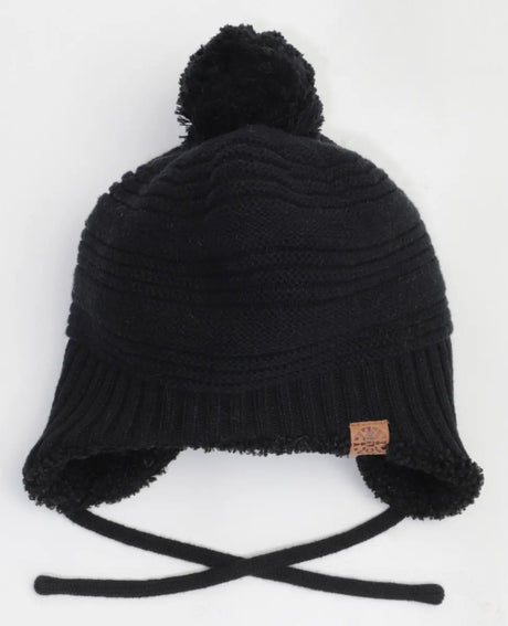 Unisex Cotton Knit Winter Hat - Black | CALIKIDS - Jenni Kidz