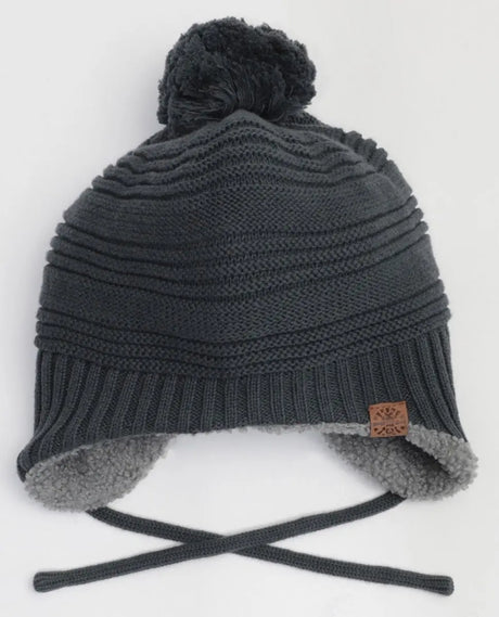 Unisex Cotton Knit Winter Hat - Graphite | CALIKIDS - Jenni Kidz