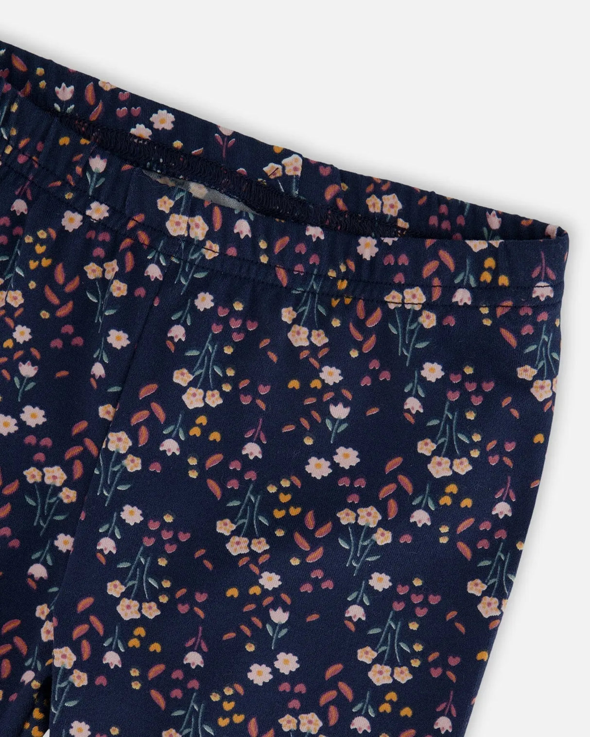 Jersey Leggings Navy Floral | Deux par Deux | Jenni Kidz