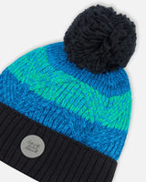 Knit Hat Green And Blue | Deux par Deux | Jenni Kidz