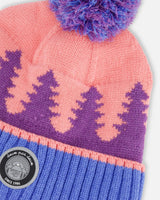 Knit Hat Mauve Pine And Blue | Deux par Deux | Jenni Kidz