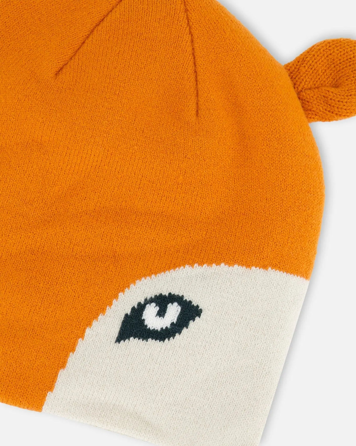 Knit Hat Orange Fox Face | Deux par Deux | Jenni Kidz