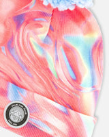 Knit Hat Pink And Air Blue Marble | Deux par Deux | Jenni Kidz