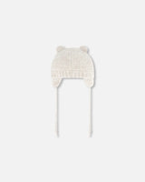 Knit Hat With Ears Off White | Deux par Deux | Jenni Kidz