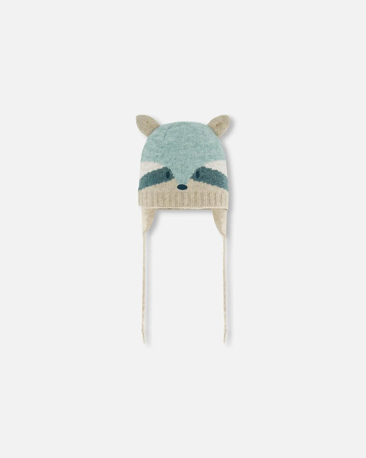 Knit Hat With Ears Racoon Face | Deux par Deux | Jenni Kidz